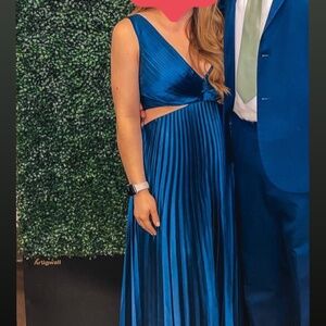 Abercrombie Satin Pleated Cutout Maxi